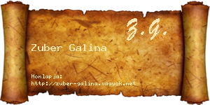 Zuber Galina névjegykártya